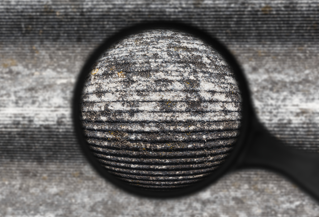 Close-up image of asbestos.